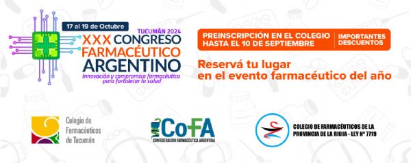 XXX Congreso Farmacéutico Argentino - Tucumán 2024